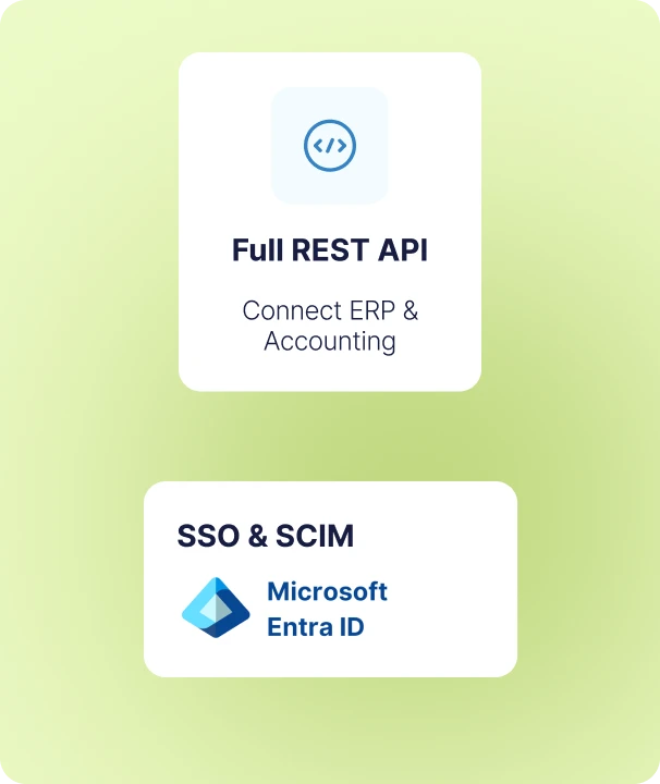 REST API for ERP and SSO with SCIM provisioning